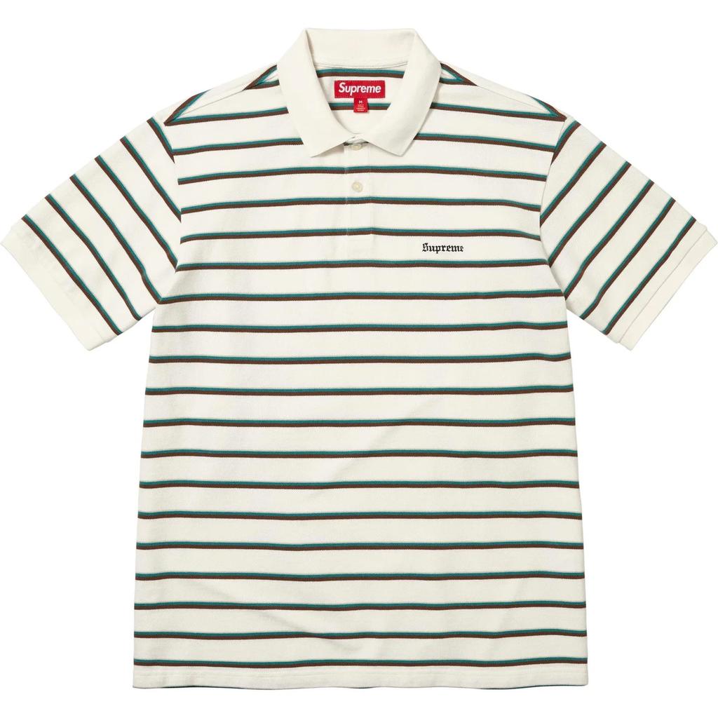 Supreme Washed Stripe Polo White