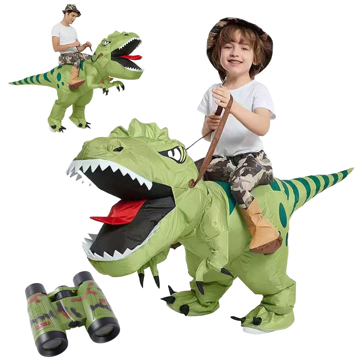 

Костюмы на Хэллоуин для Динозавра Смешной Необычный Тираннозавр Детский Костюм [monoii] Детский, Кигуруми, Детский Всадник, Косплей, Платье, Костюм, зелёный