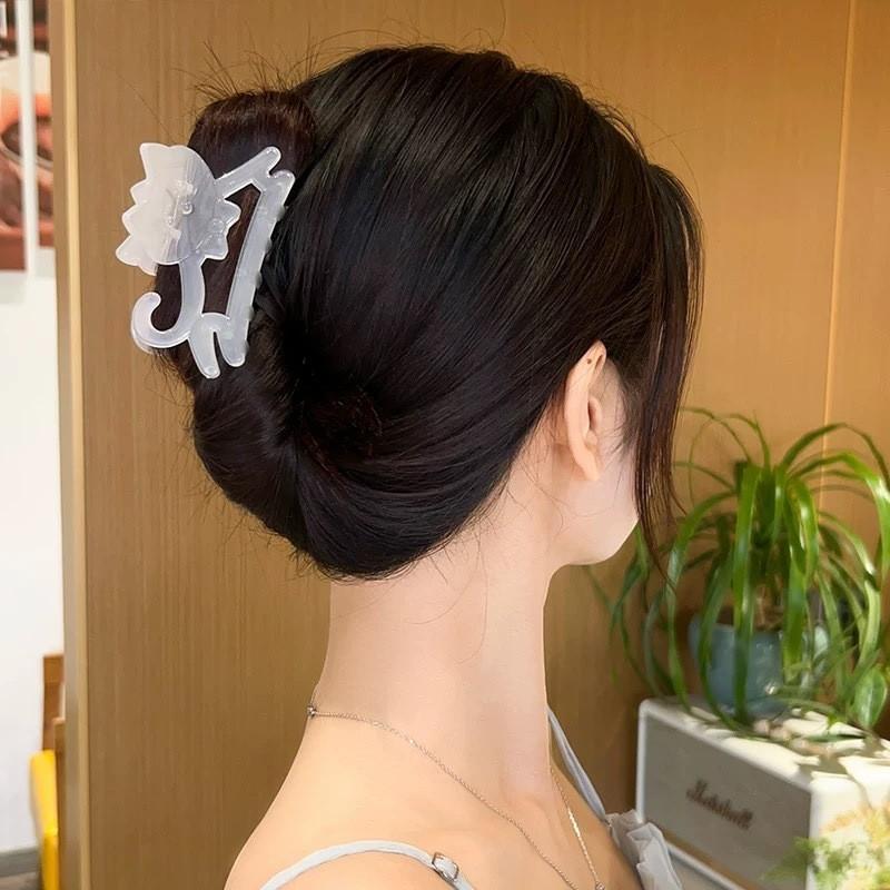 Korean Style Cartoon Cat Hair Clip Women's Hollow Out Fresh and Cute Shark Clip Hair Accessories