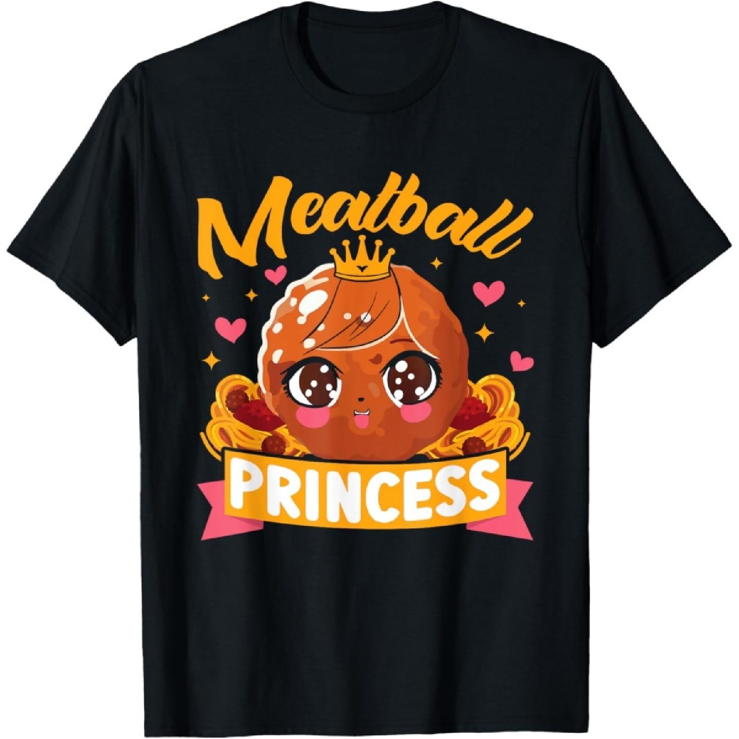 Kids Meatball Princess Funny T-Shirt S чёрный