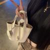 2025 New Korean Niche Design Vegetable Basket Bag Women's Large-capacity Commuter Tote Bag Shoulder Bag Bucket Bag
