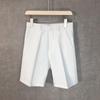 Men's White Casual Drape Ice Silk Shorts - Summer Thin, Loose Fit, Straight Cut.