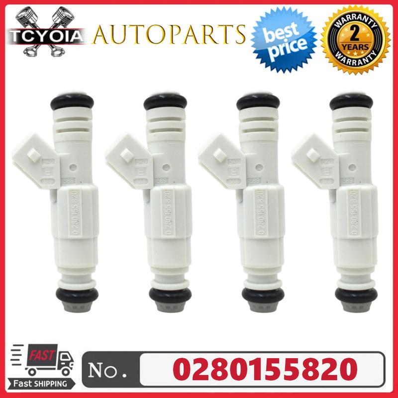 

PEIVSO 4pcs 0280155820 988F-EA Fuel Injector For Ford Focus 2.0 16V 1998~2004