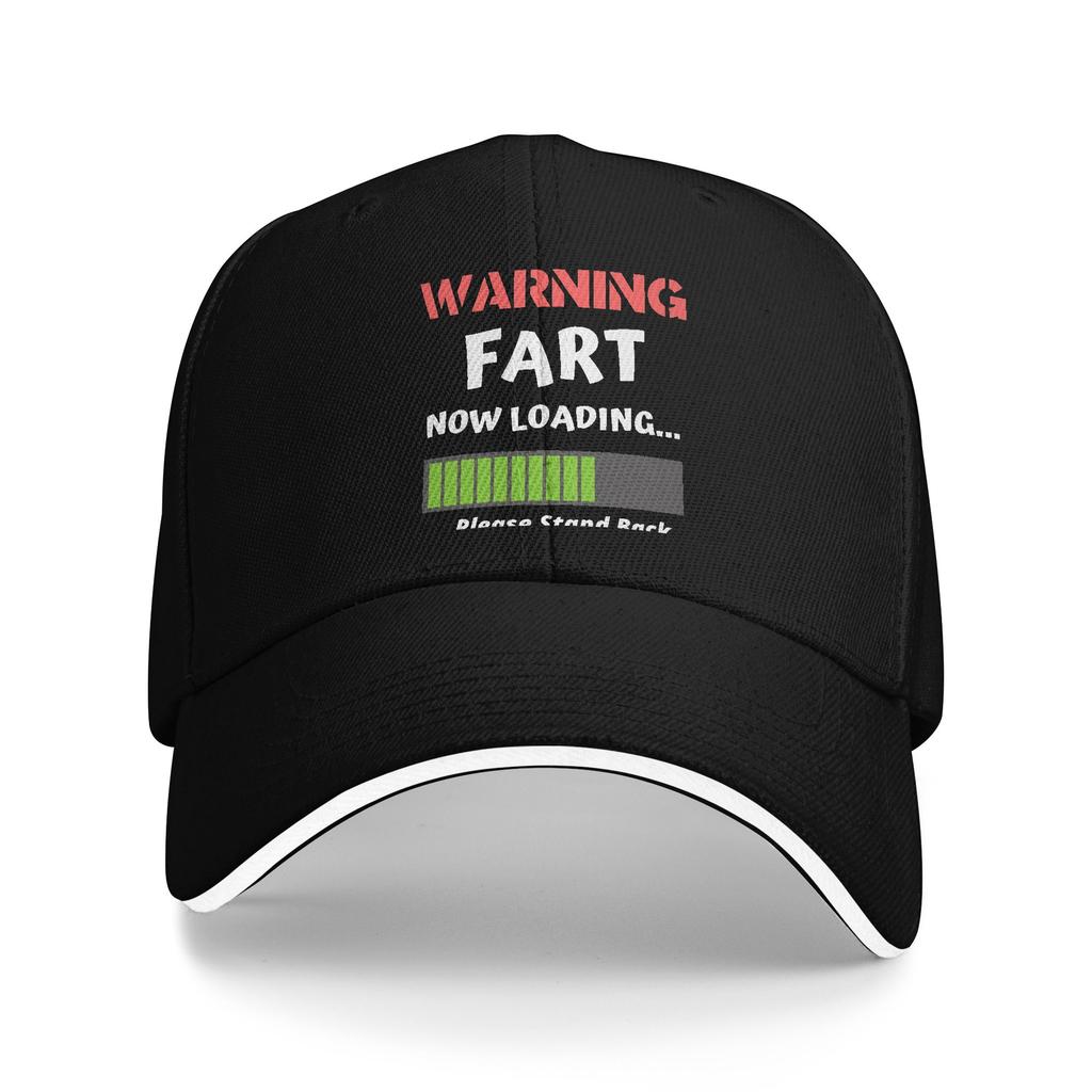 Warning Fart Now Loading Baseball Cap  y2k Cute Female Male Hip Hop Hats Adjustable Design Hunting Camping Snapback Cap Gift