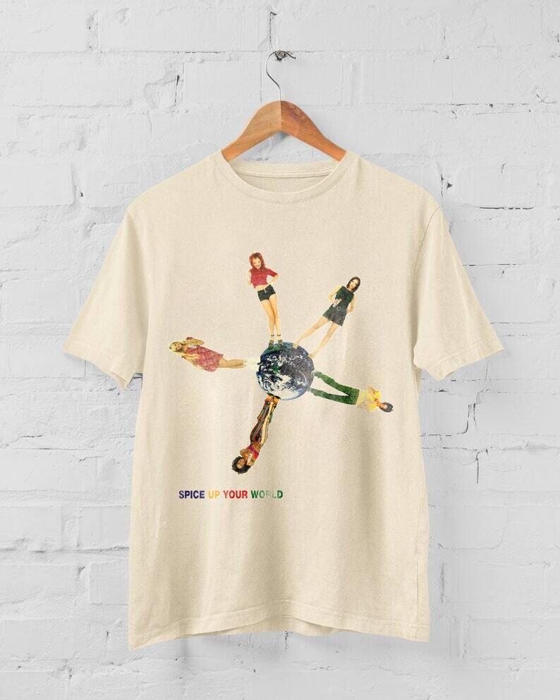 Spice Girls Spice Up Your World Short Sleeve Sand Color Unisex AHN01943 Unisex T-Shirt L