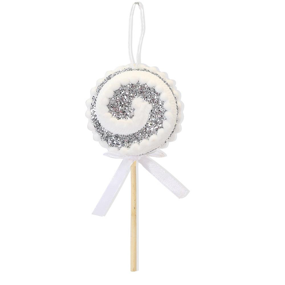 Large Sequins Lollipop Ornament Cartoon Xmas Candy Hanging Decor  Winter Home Decor