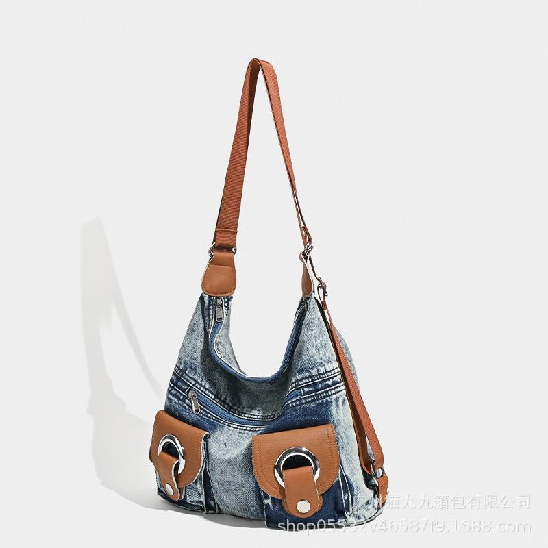 2025 New Wash Denim Bag Large Capacity Tote Bag Small Design Shoulder Bag