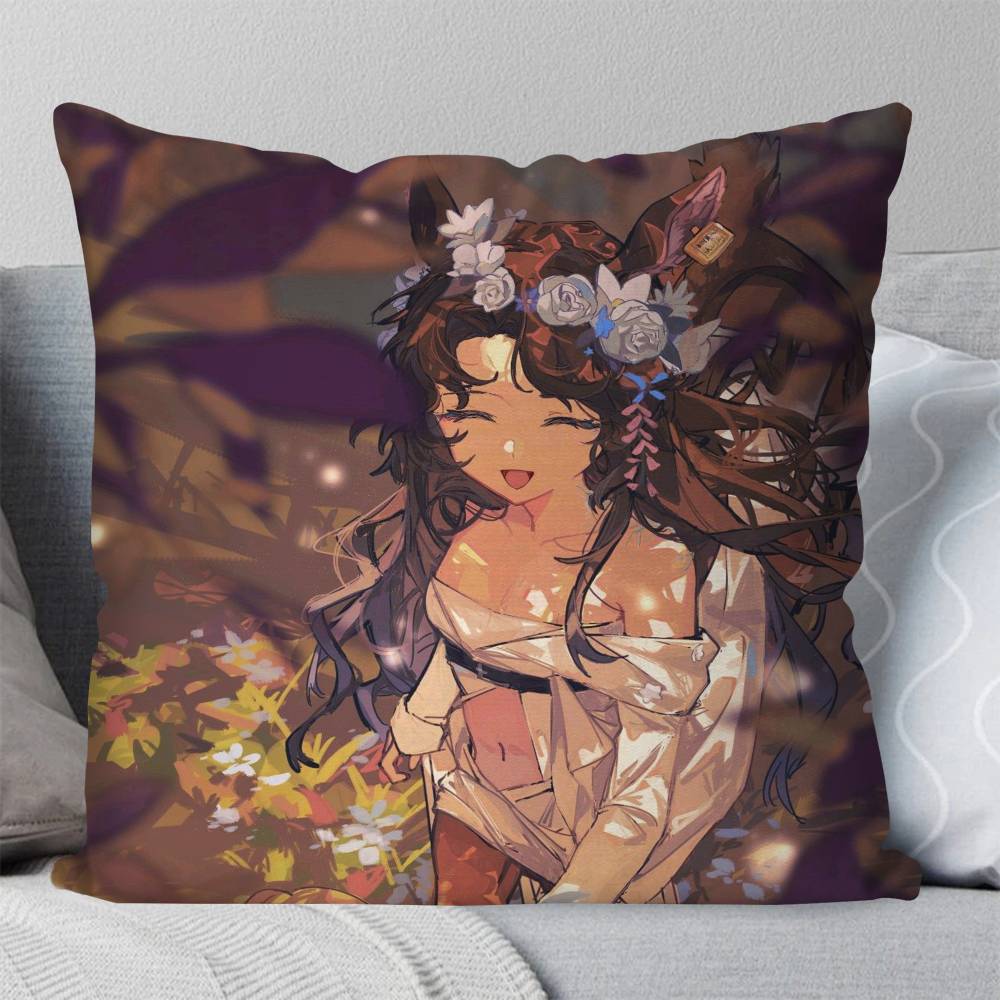 Jessica Anime RReverse Pillow Case Fashion Square Pillowcase Bedroom Sofa Room Ins Decoration Leisure