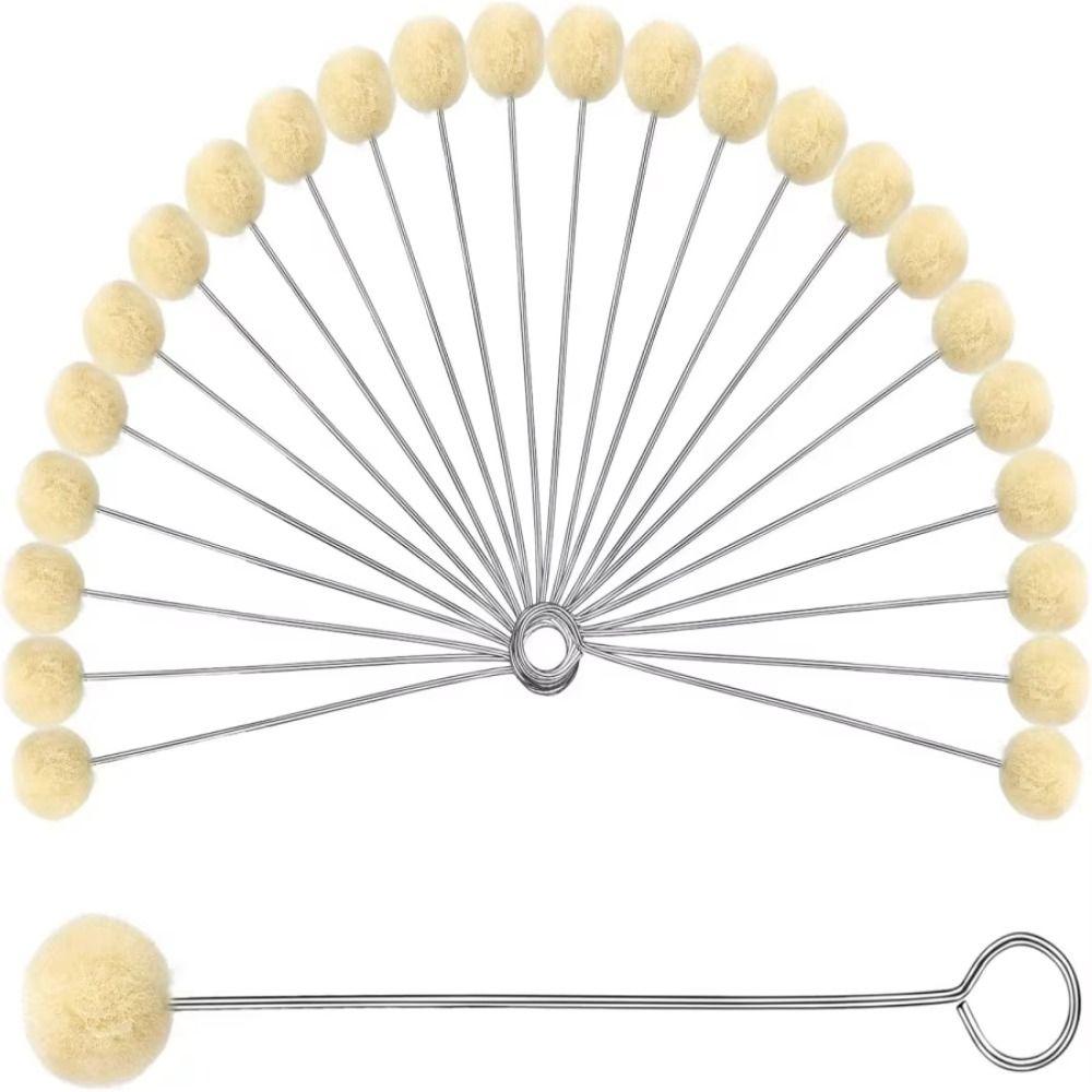 100Pcs DIY Craft Wool Daubers Ball Brush 12.5/15cm Leatherworking Tools Bowling Shoe Brush
