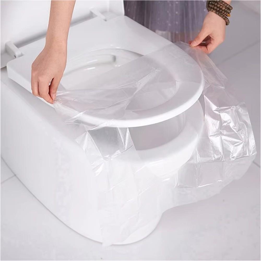 10Pcs New Waterproof Disposable Toilet Seat Cover Degradable Portable Bathroom Paper Pad Non-Slip Toilet Cover Travel