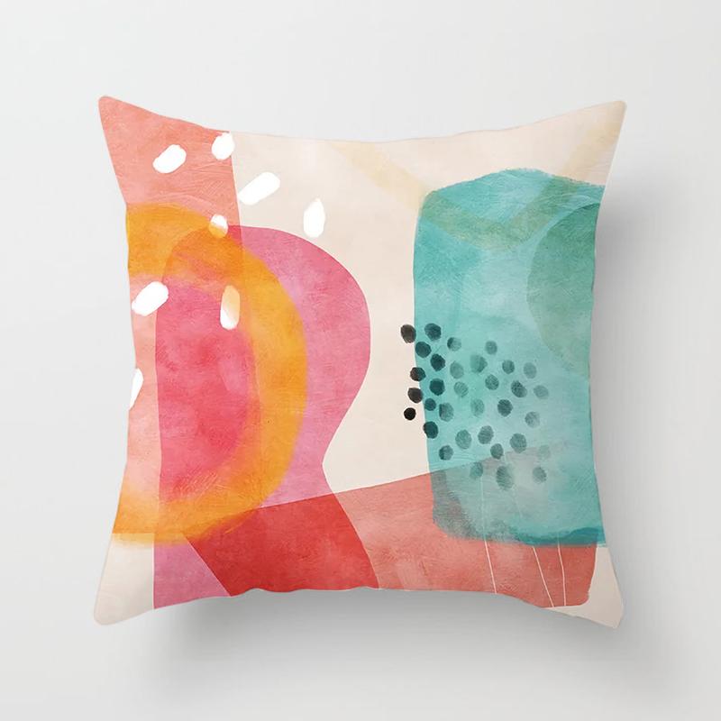 Printing Pillow Covers Decorative Car Sofa Cushion Cover Bed Pillowcase Bohemia Pillows Home Decor Pink Throw