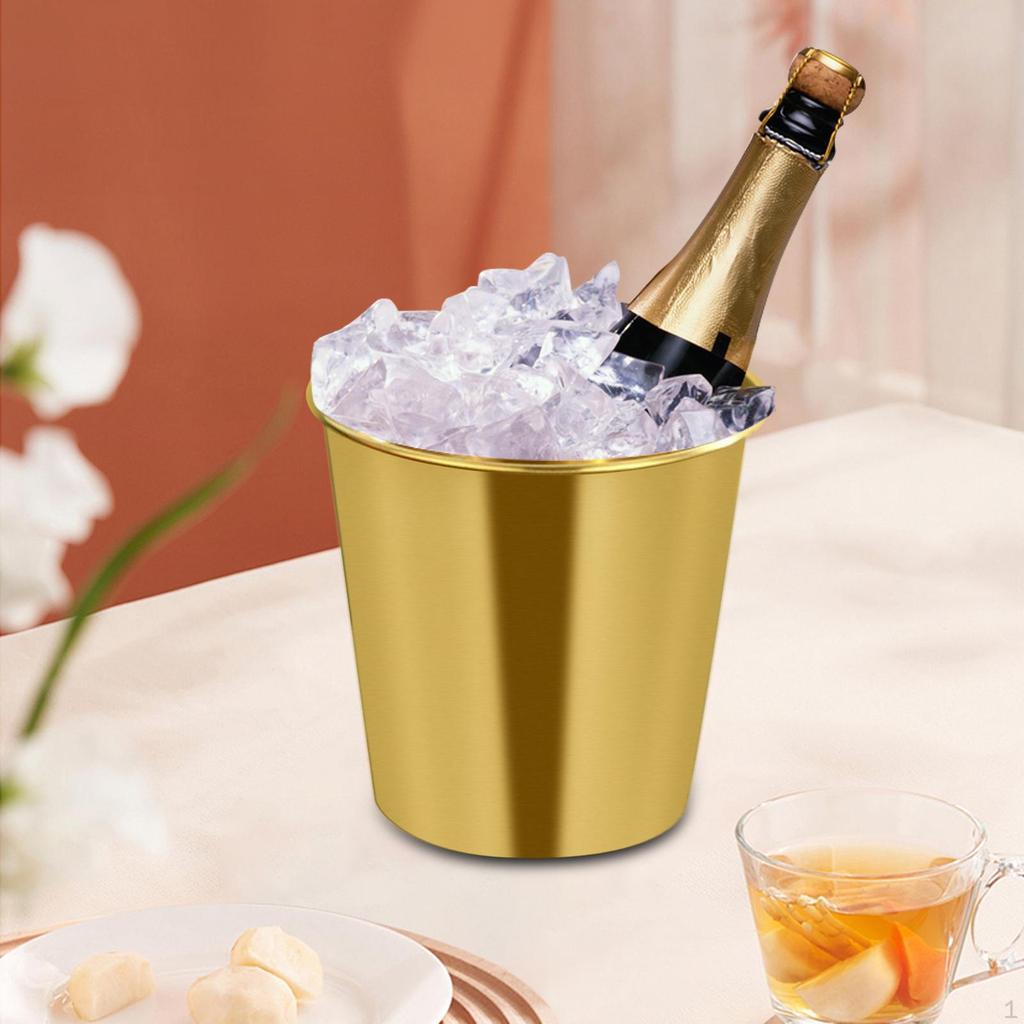 Isbøtte Øl Drikker Kar Flaske Kjølebeholder Rustfritt Stål Champagne for
