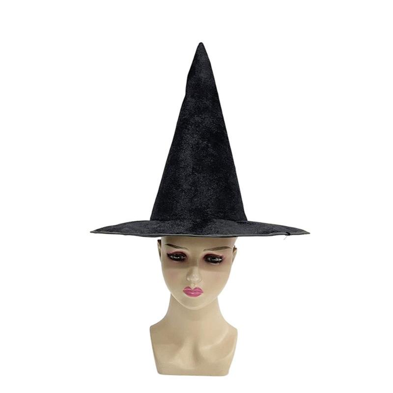 Halloween Witch Hat 39cm High Pointed Wizard Hat Witch Costume Accessories for Women Halloween Cosplay Accessories