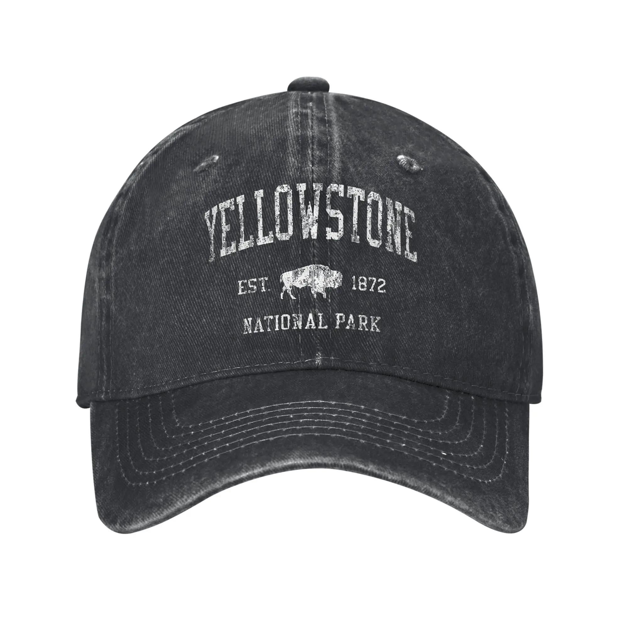 

aYellowstone Dutton Ranch Montana Est 1886 Baseball Cap Vintage Distressed Denim Snapback Cap Adjustable Hats Cap One Size