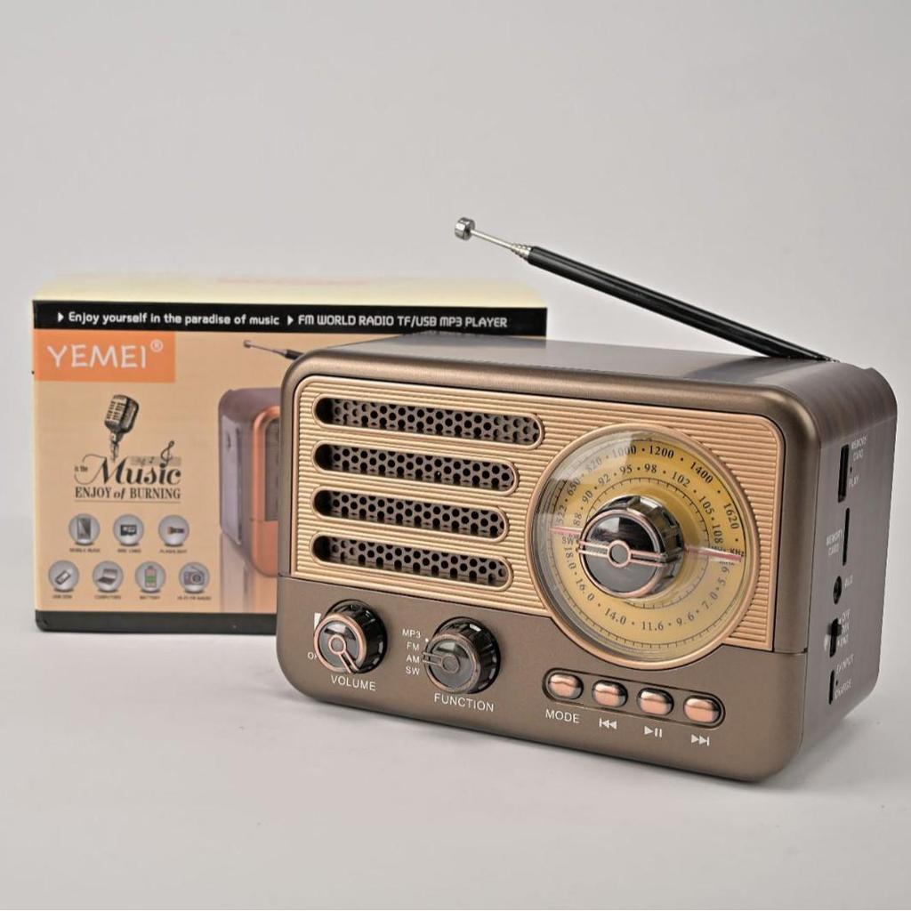 Retro Multi-Band Bluetooth Radio with MP3 & Card Slot Speaker