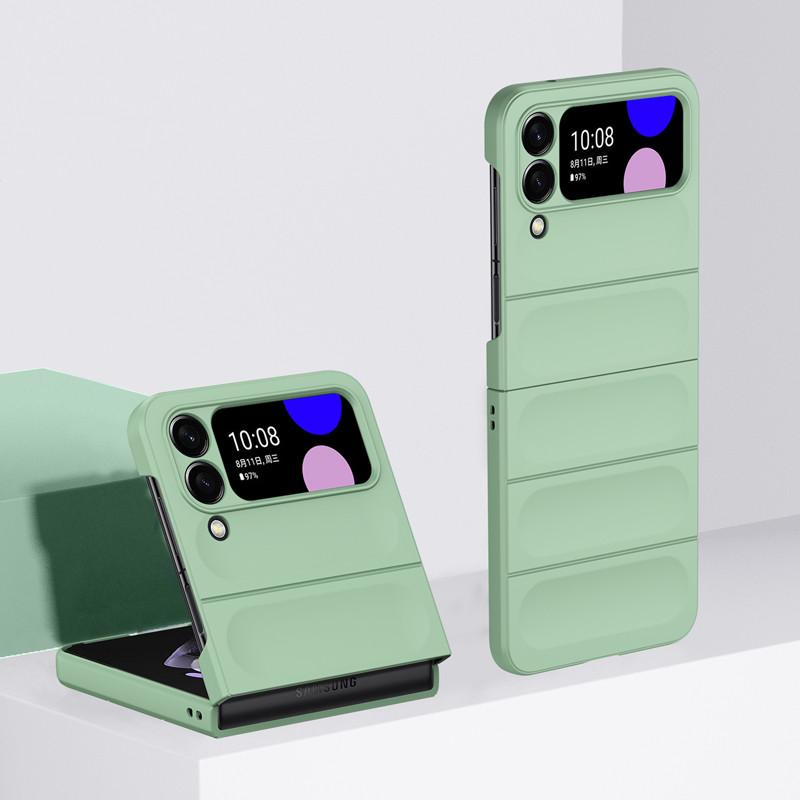 

Противоскользящий чехол для аксессуаров для мобильных телефонов Samsung Galaxy Z Flip 4 Flip4 Flip3 Flip 3 Zflip3 Zflip4, чехлы с защитой от царапин for Samsung Z Flip 3 светло-зеленый