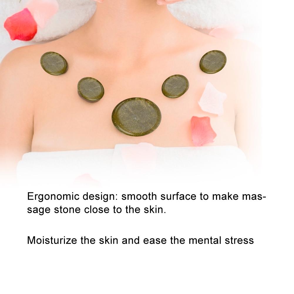 16pcs/set Hot Spa Massage Stone Set Heated Green Jade Body Massage Rock Kit