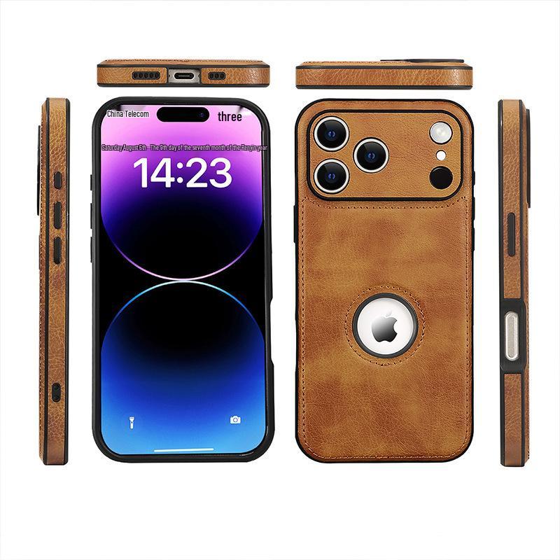 High-grade Leather Phone Case for Apple 17 Pro Max/16 Pro/15 - Trendy & Protective Design