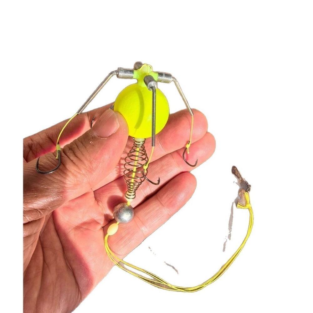 Carbon Steel Line Group Feeder Sinker Four Hook Fishing Spring Bait Cage Fishing Bait Cage  Sea