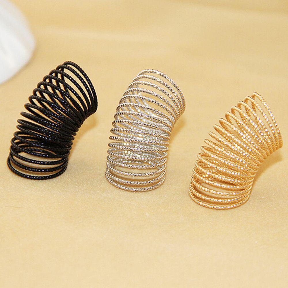 Personality Finger Buckle Korean Style Finger Ring Threaded Spring Ring Women Jewelry Accessories