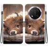 Animal Case Lion Panda Leather Phone Cover For Huawei Honor Magic 7 Lite Magic7 Pro Pro 5G Wallet Flip Coque Card Protect Cases