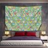 Colorful Cartoon City Map Roads Buildings Patterned Tapestry for Bedroom and Living Room Home Decor Sofas