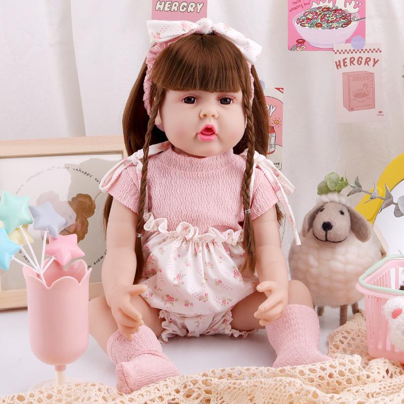 60 см Симуляция Кукла Реборн Младенец Полная Мягкая Клеевая Кукла Кукла Большая Кукла-Симулятор 60 розовый