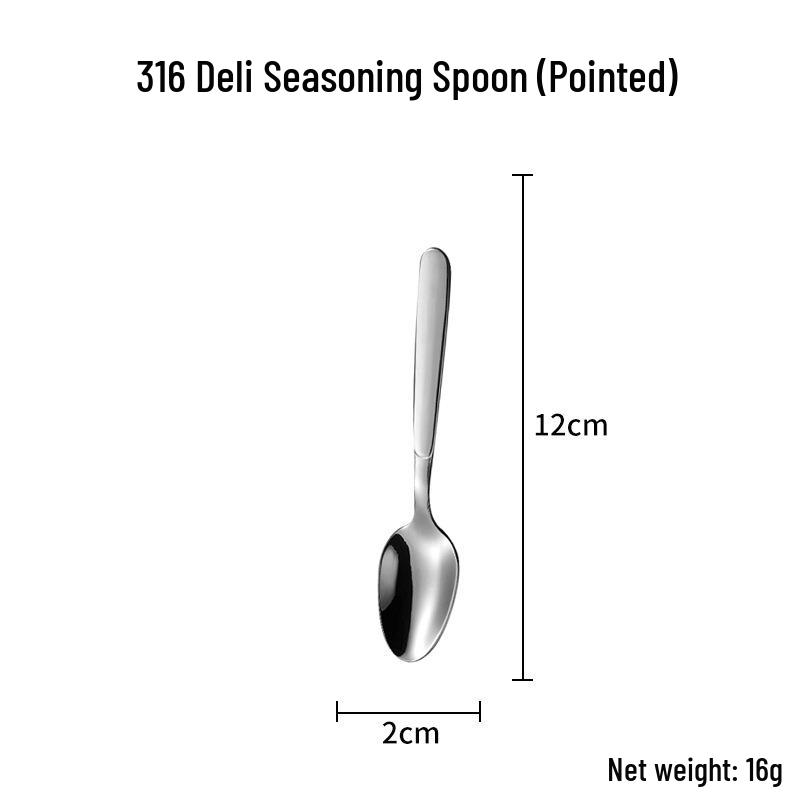 316 Edelstahl Besteckset: Suppenlöffel, Obstgabel, Schöpfkelle, Schaber für westliche Küche