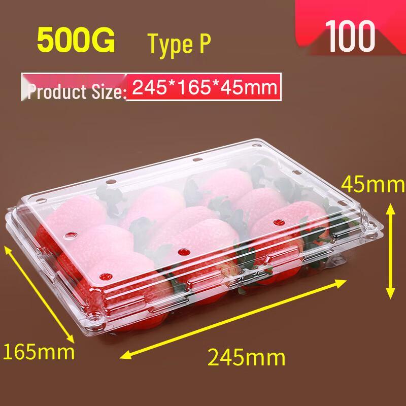 Disposable Transparent Plastic Strawberry Containers with Foam Inserts