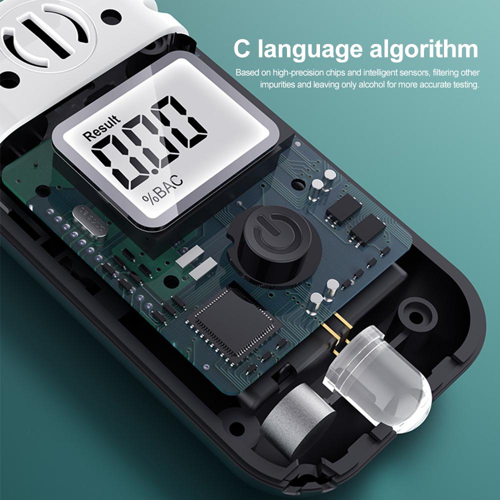 Professional Digital Alcohol Breath Tester High Accurate LCD Display Portable Breathalyzer Alcohol Detector for Car Drunk