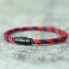 Prosty Styl Męska Bransoletka Czarna Magnetyczna Klamra Paracord Bransoletka Bangle Etniczna Morska Lina Bransoletka Rekreacyjna Pulseira Biżuteria