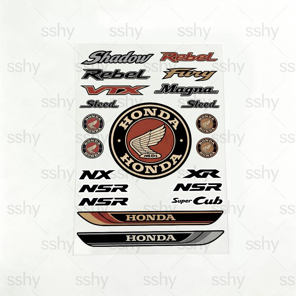 FOR HONDA RACING Long Lasting Waterproof Reflective Sticker Scratch Conceal Fit Motorcycle Car Helmet Fridge Water Cup DecalsOW3 lcnd9