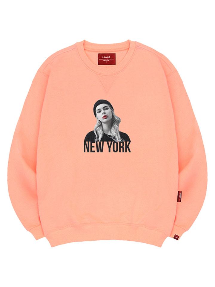 Ellamo New York Girl Sweatshirt Unisex Plus Size S~4Xl (Type A)