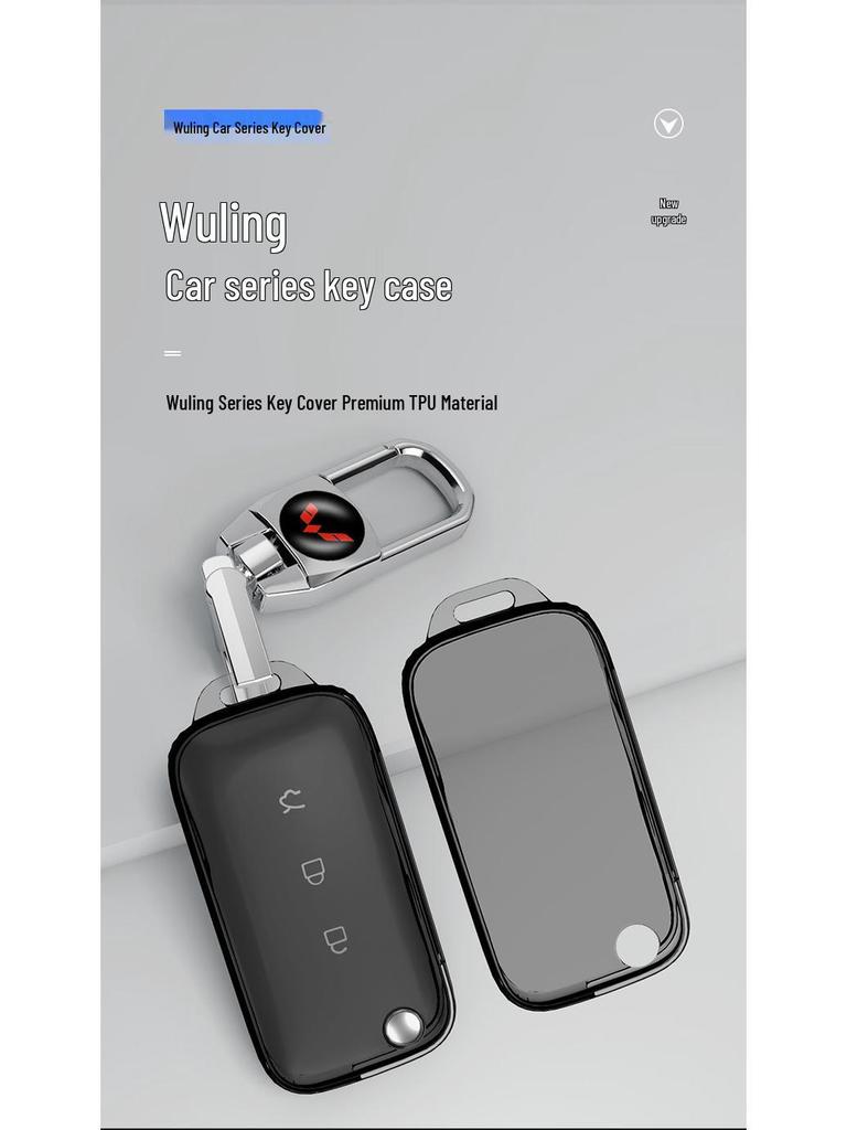 Transparent Full Wrap Key Case for Wuling Hongguang MiniEV/S3/New Hongguang Plus Journey