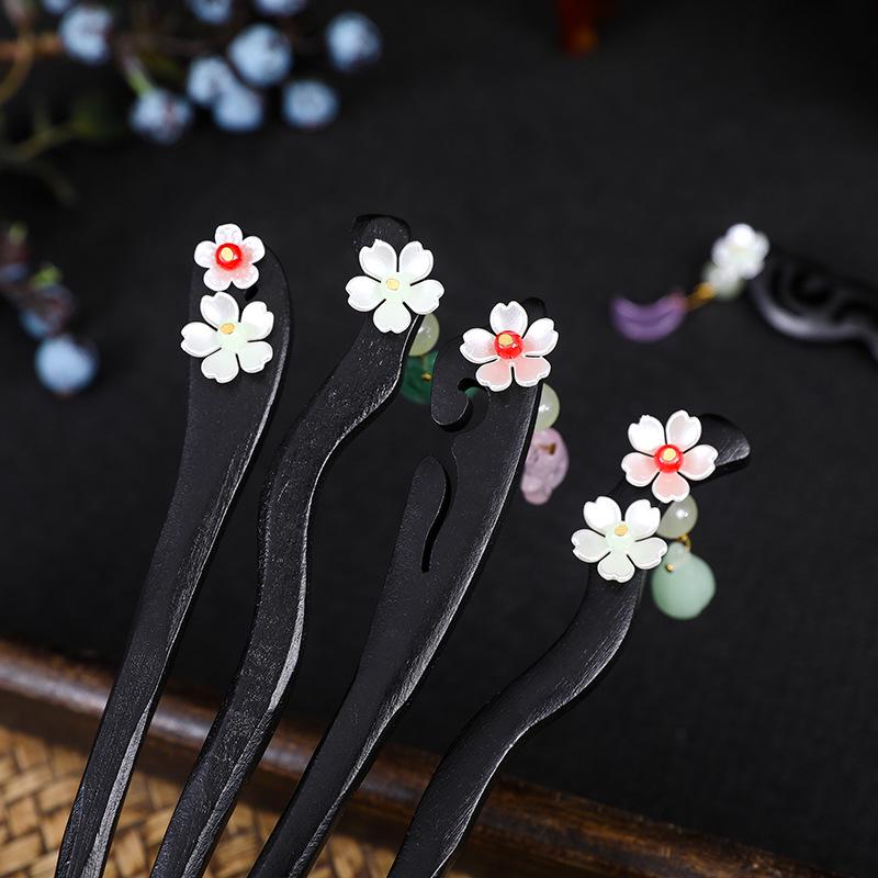 Antique-Style Wooden Hairpins: Chinese Qipao & Hanfu Headdress Accessories, Handmade for Hair Styling
