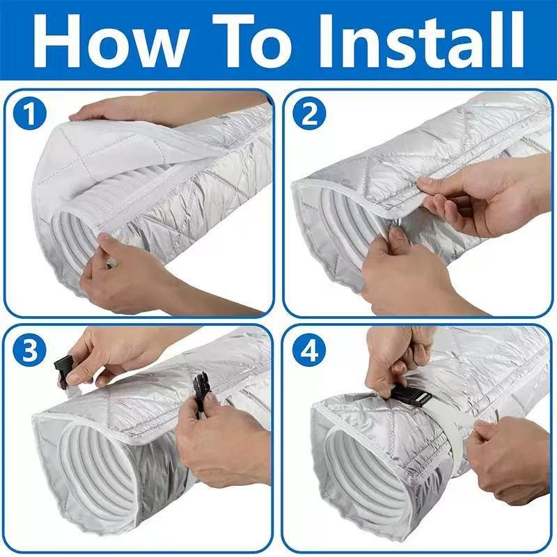 Portable AC Exhaust Hose Insulated Cover - Sun Shade & Dustproof Sleeve