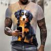 Funny Animal 3D Print T-Shirts Hip Hop Short Sleeve Oversized Men's T-shirts