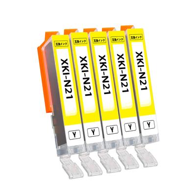 Compatible Ink Cartridges for Y 5 Compatible with PIXUS Individually with Remaining Indicator BR-office XKI-N20 XKI-N21 Canon, XKI-N21 Yellow,