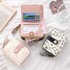 Cute Cat PU Leather Coin Purse Women Fashion Short Wallet Folding Zipper Wallet ID Card Holder Travel Lightweight Cash Coin Bags