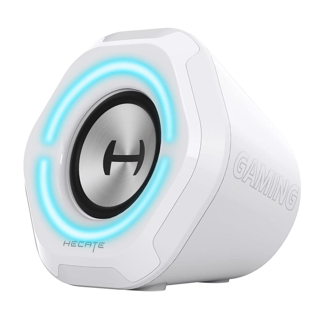 EDIFIER Hecate Gaming-Lautsprecher G1000, 5 W Ausgangsleistung, Bluetooth-Breitbandlautsprecher mit RGB-Licht, weiß, japanischer Distributor, 5.3 USB/3,5 mm [autorisiert