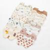 Floral Feeding Bib Baby Burp Cloth Bib for 0-18Month Infant Gender Neutral Gauze Cotton Teether Drooling Bib for Newborn