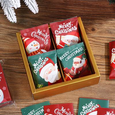100Pcs 7*10Cm Christmas Hot Seal Bags For Handmade Candy Nougat Biscuit Packaging Christmas New Year Party Decoration