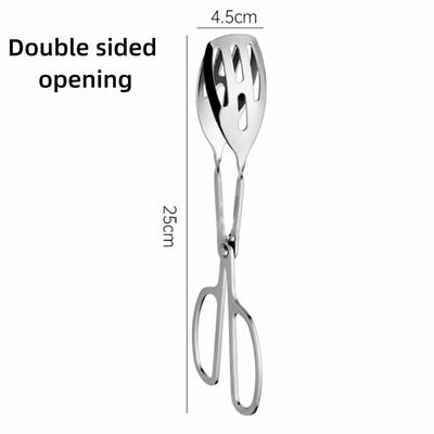 Premium Stainless Steel Salad Tongs Non-Toxic Heat-Resistant Food Scissor Tongs Catering Utensil Kitchen Serving