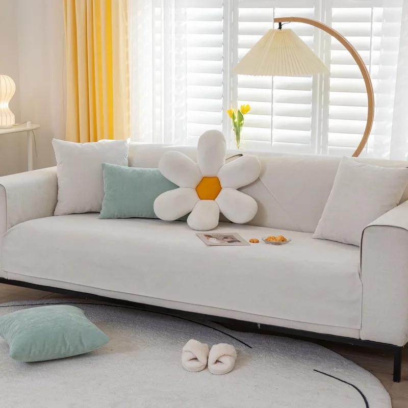 Four Seasons Universal Waterproof Sofa Cover Sofa Pet Changing Pad Nordic Modern Solid Color Non-slip Covers for Sofa Protective