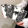Luxury black lace Phone Case For Xiaomi Redmi Note 15 15C 14 13 12 12S 12C 11 10 10C 13C 10s A2 A3 Pro Plus 4G 5G soft TPU Cover