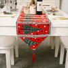 Christmas Table Runner Xmas Printed Tassel Decor Tablecloth Fabric Table Flag for Dining Table Coffee Table Home Kitchen Decor