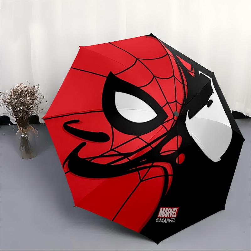 1pz Ombrello Automatico Spider-Man Design a 8 Stecche Compatto con Ingranaggio per Viaggi all'Aperto, Regalo Perfetto per i Compleanni degli Amici yy250815090