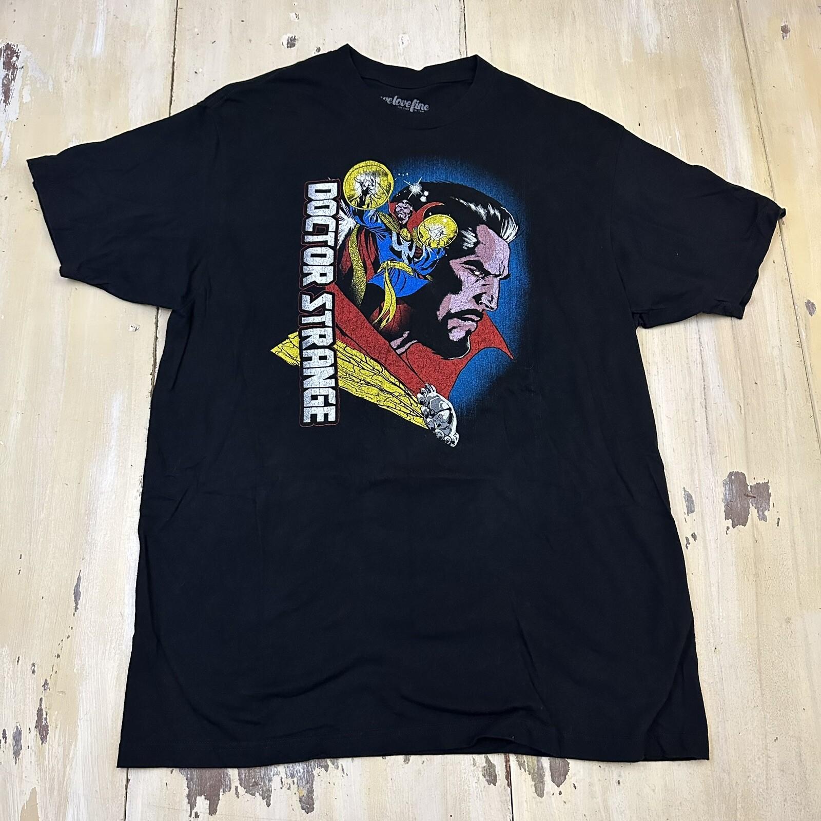 DR STRANGE - Marvel Officially Licensed Black Comic Book T-Shirt, Mens LARGE S разноцветный