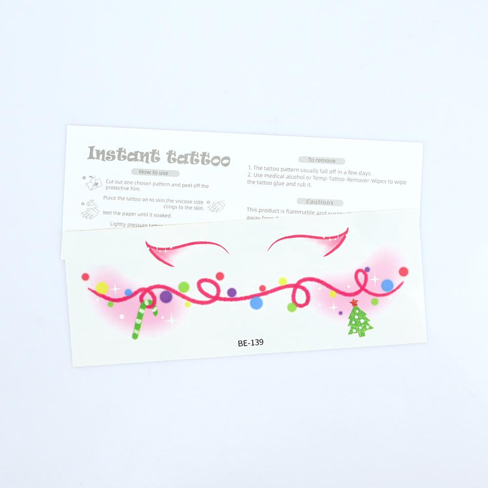 2025 Christmas Waterproof Tattoo & Makeup Stickers for Parties and Concerts