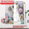 Set Of 2 Flat Printing Easter Basket Bunnies Modern Curtains Yarn Room Decor Ldeal Kitchen Living Contemporary Made Polyester Great Window Treatment